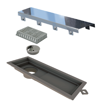 Ralo Linear Pvc 25Cm Acab. Polido - 2936 - Ralo Linear