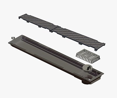 Ralo Linear Pvc Seco 50Cm Oculto - 6084 - Ralo Linear