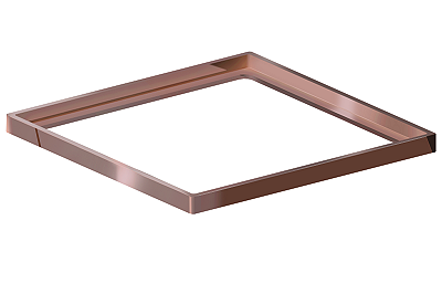 Elleve - Porta Grelha Quadrado 100Mm Rose Gold - 5572 - Ralo Linear