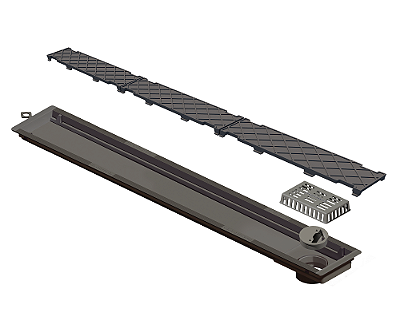 Ralo Linear Pvc Seco 75Cm Oculto - 6085 - Ralo Linear