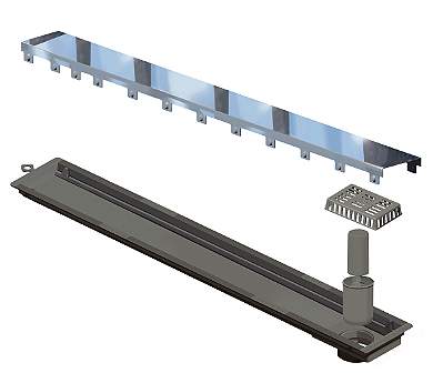 Ralo Linear Pvc Sifonado 50Cm Acab. Polido - 4225 - Ralo Linear