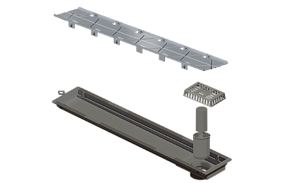 Elleve - Ralo Linear Versatile 50Cm Saida Central Oculto - 8923 - Ralo Linear