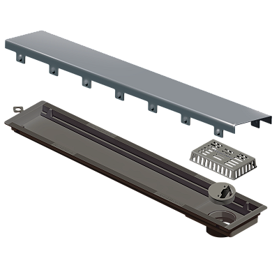 Elleve - Ralo Linear Versatile Tampa Inox 50Cm - 4252 - Ralo Linear