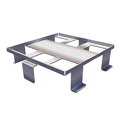 Elleve - Ralo Linear - Square Tampa Oculta 10X10 Cm - 7343 - Ralo Linear