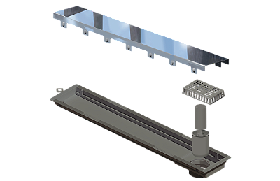 Elleve - Ralo Linear Versatile 50Cm Saida Central Inox Polido - 8925 - Ralo Linear