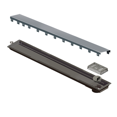 Elleve - Ralo Linear Versatile Tampa Inox 75Cm - 4258 - Ralo Linear