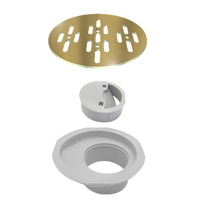 Elleve - Grelha P/ Caixa Sifonada Redonda 100Mm Gold - 4083 - Ralo Linear