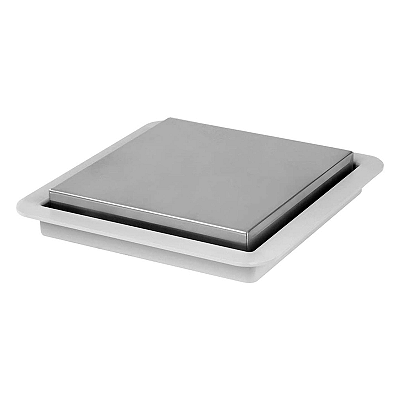 Ralo Linear Elleve Square Tampa Inox 15 x 15 cm - 210