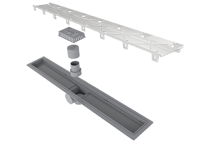 Elleve - Ralo Linear Smart Tampa Oculta Sifonado 60Cm - 915 - Ralo Linear