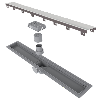 Elleve - Ralo Linear Smart Tampa Inox Sifonado 70Cm - 918 - Ralo Linear