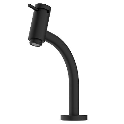 Torneira Para Lavatorio De Mesa Bica Baixa Basic Preto Matte