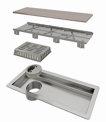 Elleve - Ralo Linear Tiny Tp Oculta 25Cm - 1801 - Ralo Linear