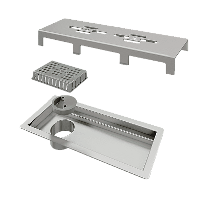 Elleve - Ralo Linear Tiny Tp Vazada 25Cm - 1802 - Ralo Linear