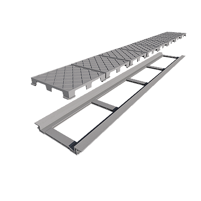 Elleve - Ralo Linear Infinity Plus Pvc Tp Oculta 130Cm - 2931 - Ralo Linear