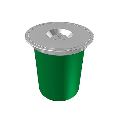 Lixeira De Sobrebor Redonda Plastico / Inox  Altura 310Mm - 09888 -  FRANKE