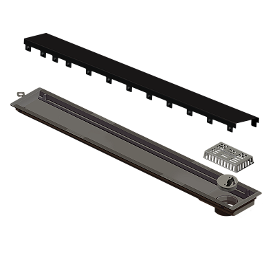 Elleve - Ralo Linear Versatile Tampa Black Matte 75Cm - 4260 - Ralo Linear