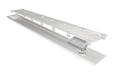 Elleve - Ralo Linear Multimaster Tp Oculta 120Cm - 2 Saidas - 2408 - Ralo Linear