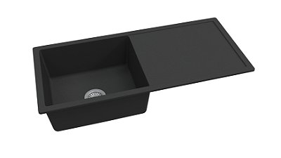 Cuba Cozinha Acafrao 100 - Duraquartz Preto Granito - Sccd0050406 - Sabbia