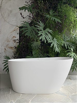 Banheira Ilheus - Duramatt Fosco Acetinado Branco - Valvula Click Cromado - Sbbf01101010101 - Sabbia