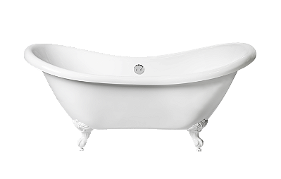 Banheira Antígua C/ Pés Brancos  - Im1018Br - Immersi
