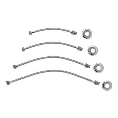 Ligação Flexível Malha de Aço 40 cm Cromado