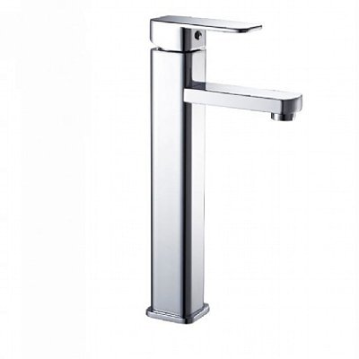 Monocomando para lavatório de mesa - base quadrada - bica alta - Cromada - V-24115-418A - JIWI