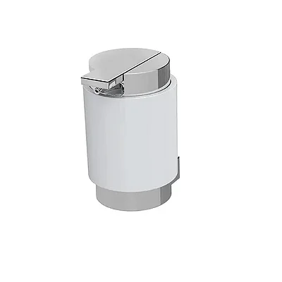 Saboneteira Liquida Fixa Miss By Zen Cromo Preto - Ba0241 - Zen