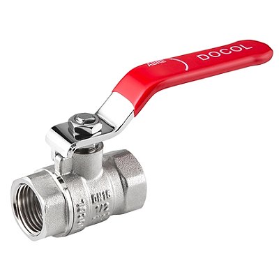 Válvula De Esfera Com Alavanca 1/2" Vermelha - 00221206 - Docol