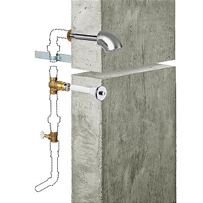 Chuveiro Passante 100-200Mm Alta Segurança - 00379506 - Docol