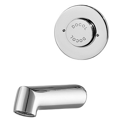 Torneira Para Banheiro De Parede Antivandalismo Alta Pressão Baixa Pressão 135 Mm Pressmatic - 00469406 - Docol