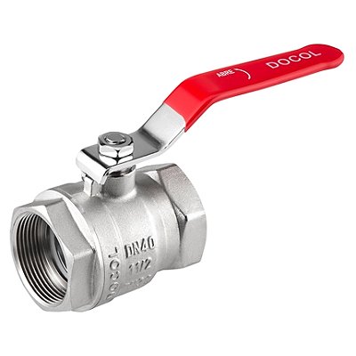 Válvula De Esfera Com Alavanca 1.1/2" Vermelha - 00474906 - Docol