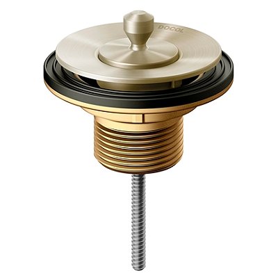 Válvula De Saída D'Água Universal Arte Com Tampa De Metal Níquel Escovado - 00486344 - Docol