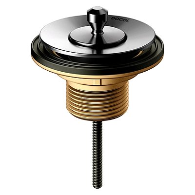 Válvula De Saída D'Água Universal Para Banheiro Em Metal 7/8" Grafite Polido - 00486348 - Docol