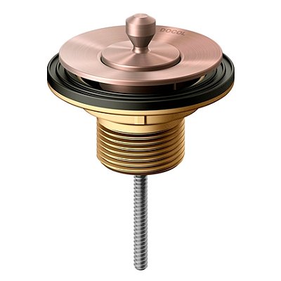 Válvula De Saída D'Água Universal Arte Com Tampa De Metal Cobre Escovado - 00486369 - Docol