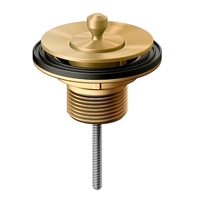 Válvula De Saída D'Água Universal Arte Com Tampa De Metal Ouro Escovado - 00486372 - Docol