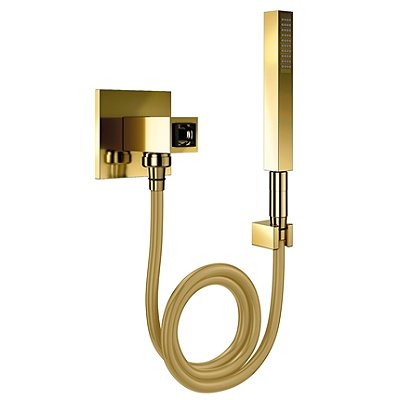 Desviador Chuveiro Square 1/2" Ouro Polido - 00604243 - Docol