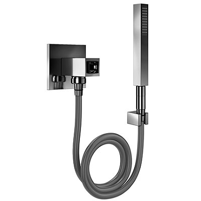 Desviador Chuveiro Square 1/2" Grafite Polido - 00604248 - Docol