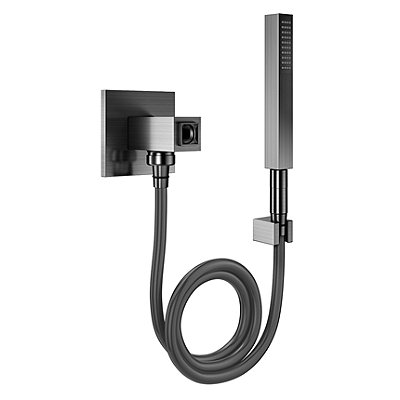 Desviador Chuveiro Square 1/2" Grafite Escovado - 00604270 - Docol