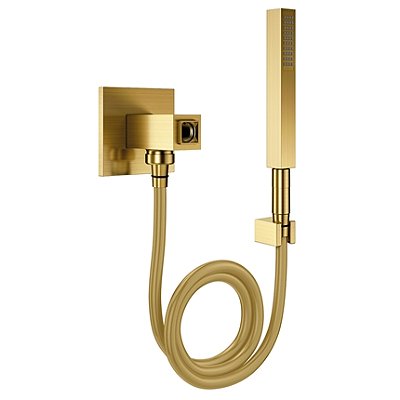 Desviador Chuveiro Square 1/2" Ouro Escovado - 00604272 - Docol