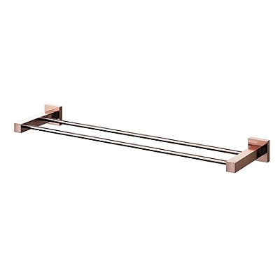 Porta-Toalhas Bastão Duplo Square Cobre Polido - 00641830 - Docol