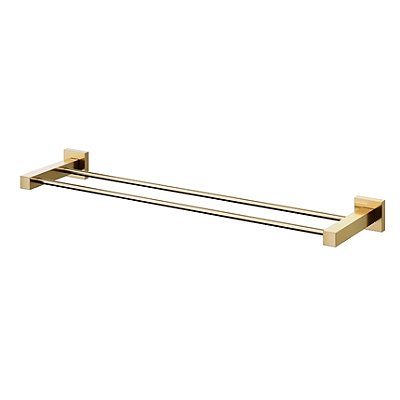 Porta-Toalhas Bastão Duplo Square Ouro Polido - 00641843 - Docol