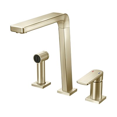 Monocomando Para Cozinha Com Ducha Bistrô Níquel Escovado - 00647344 - Docol