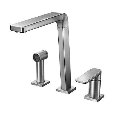 Monocomando Para Cozinha Com Ducha Bistrô Grafite Escovado - 00647370 - Docol