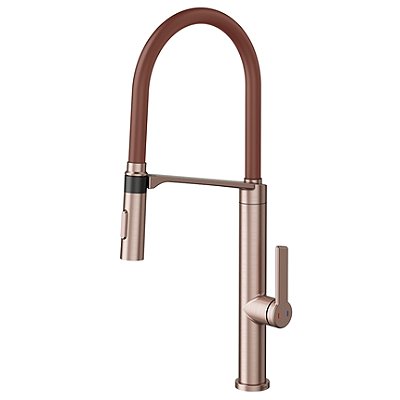 Monocomando Doc Cobre Escovado Com Mangueira Na Cor Corten - 006957Bx - Docol