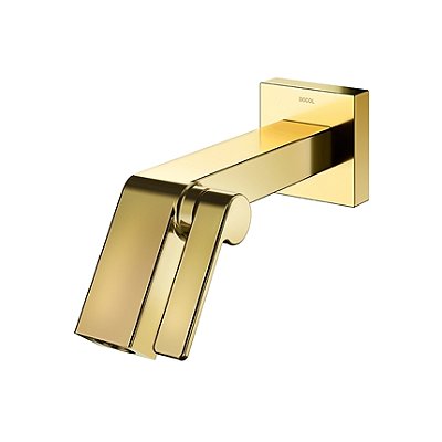 Torneira Para Banheiro De Parede Docol Stillo Ouro Polido - 00823443 - Docol