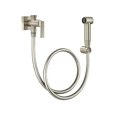 Ducha Higiênica Com Registro E Derivação Docol Stillo Niquel Escovado - 00823744 - Docol