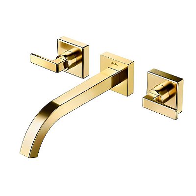 Misturador Para Banheiro De Parede Docol Stillo Ouro Polido - 00832443 - Docol