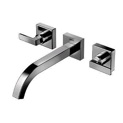 Misturador Para Banheiro De Parede Docol Stillo Grafite Polido - 00832448 - Docol