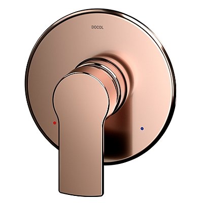 Acabamento Monocomando Para Chuveiro E Ducha Higiênica 1/2" Argon Cobre Polido - 00848330 - Docol