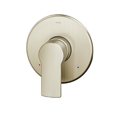 Acabamento Monocomando Para Chuveiro E Ducha Higiênica 1/2" Argon Níquel Escovado - 00848344 - Docol